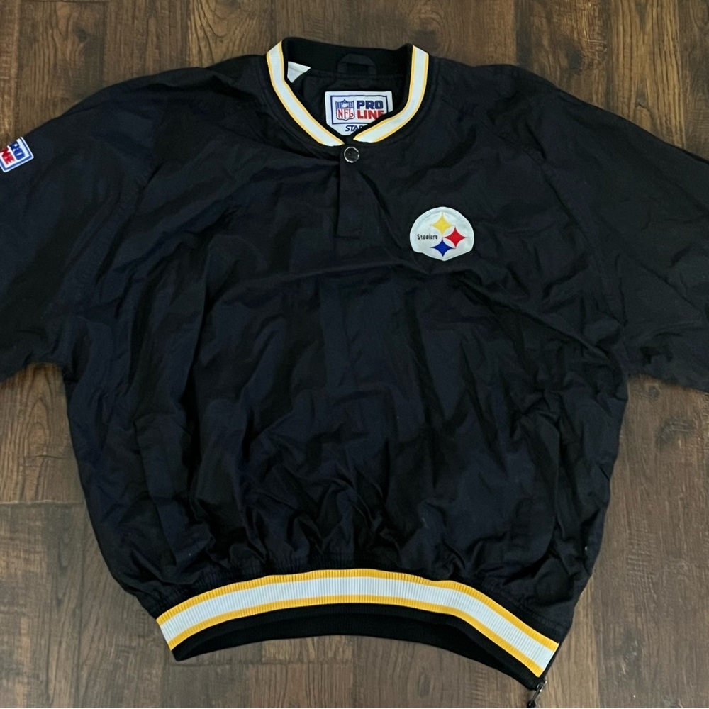 Vintage Pittsburgh Steelers STARTER NFL Pro Line Jacket Pullover | Mens Large